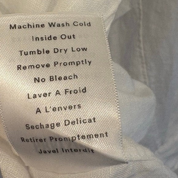 Grayson 1 The Hero Linen Button Down Shirt White Long Sleeve Relaxed Womens XS - Picture 6 of 8